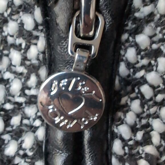 Betsey Johnson Transitional Black and White Tweed Jacket Coat Size S Statement - Picture 6 of 15